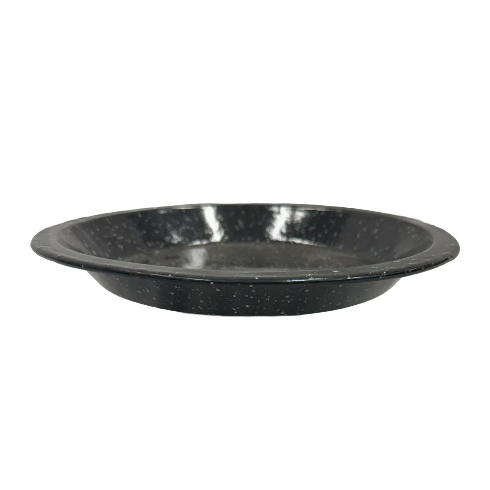 Enamel Pie Dish Black - Image 2