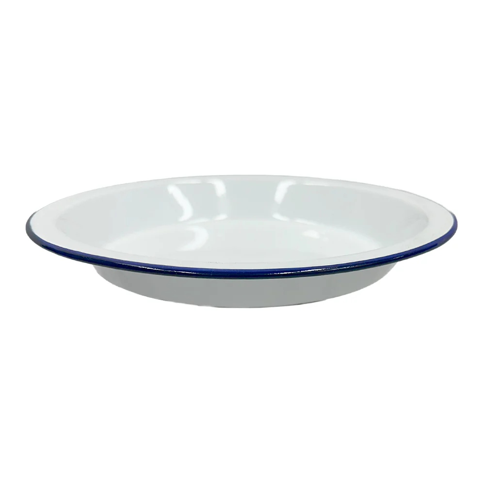 Enamel Pie Dish White - Image 3