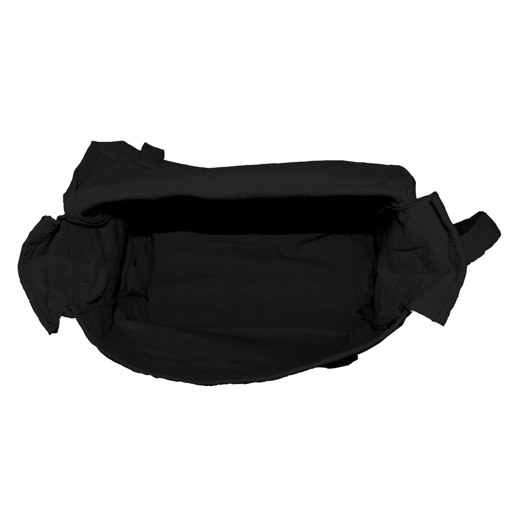 Cotton Canvas Webbing Shoulder Bag Black WH1 - Image 3