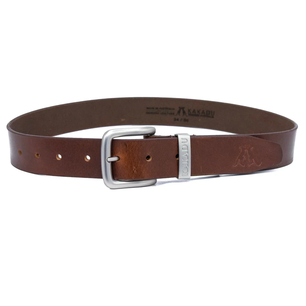 KAKADU IRONBARK LEATHER BELT BROWN - Image 3