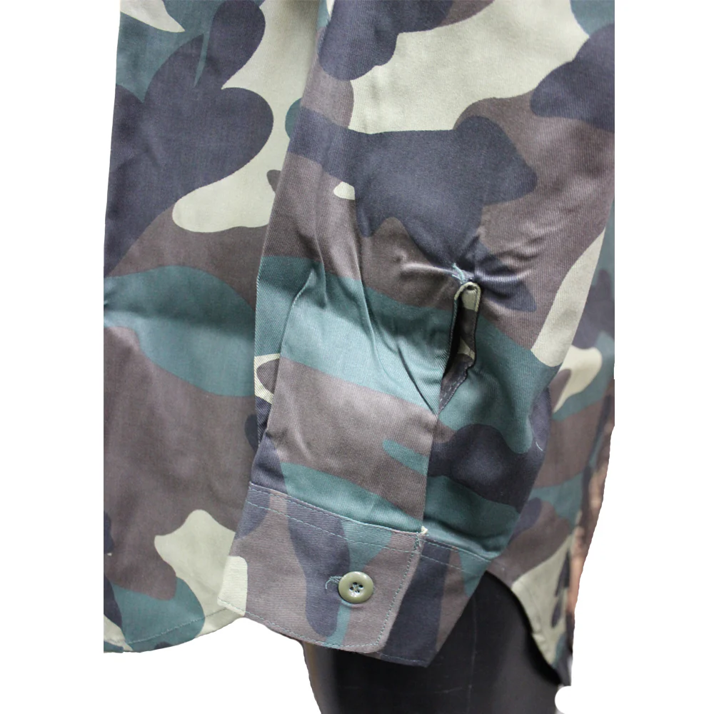 Woodland Camo Long Sleeve BDU Shirt - Image 3