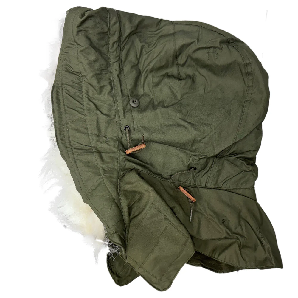 Military Surplus M-65 / M-51 Fishtail Parka Hood with Synthetic Fur Ruff - Image 3