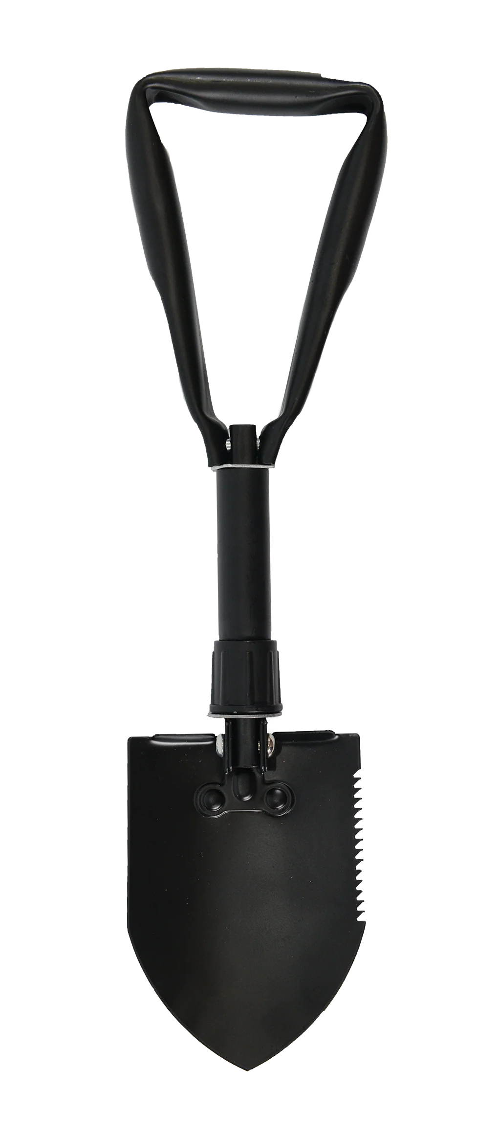 Black Mini 3-Way Folding Shovel with Pick - Image 3