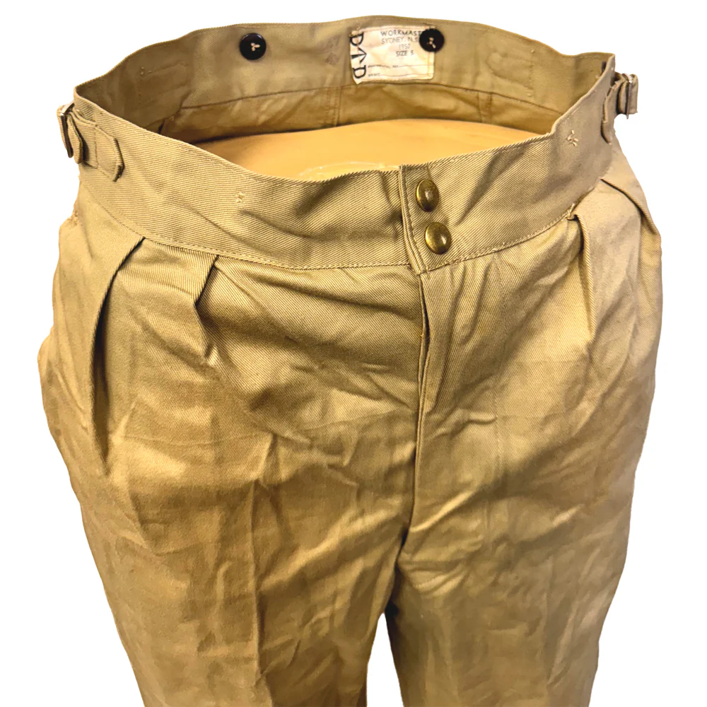 Original 1950s Australian Army Khaki Trousers - Image 5
