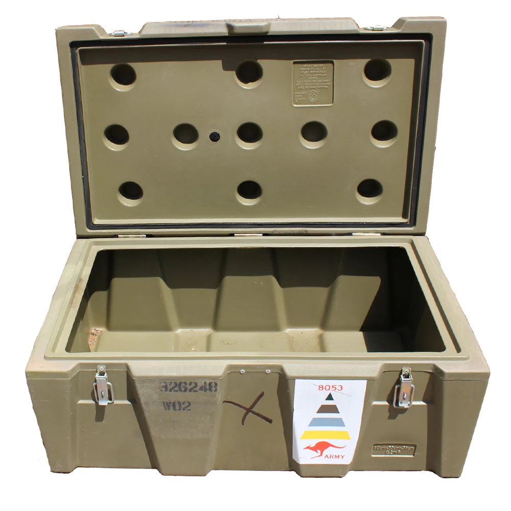Original Australian Army Issue Footlocker Storage Trunk - Image 6