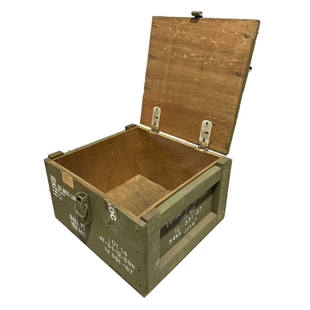 Original Australian Army Timber Transit Ammo Box - Image 2