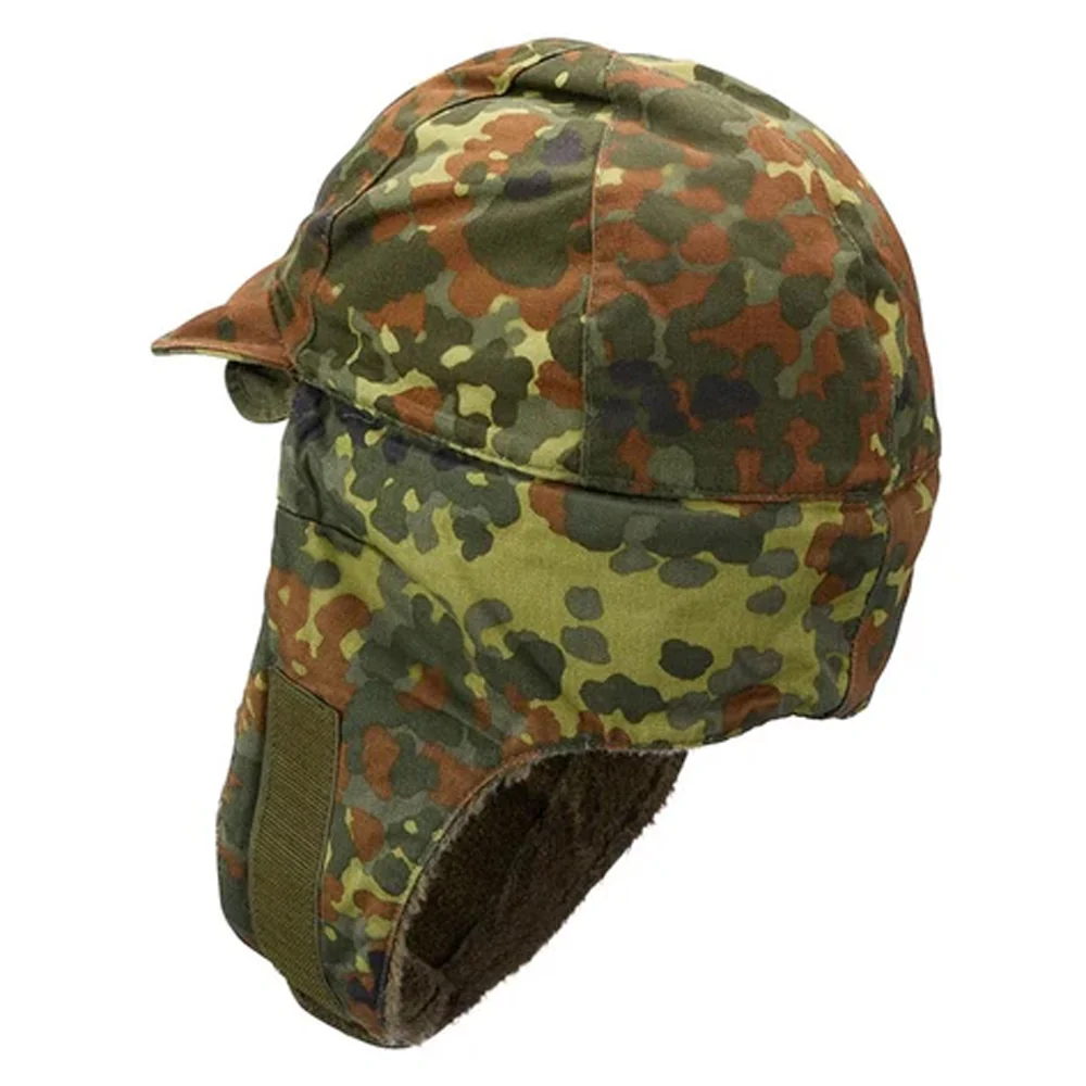 Original German Cold Weather Winter Pile Cap - Image 4