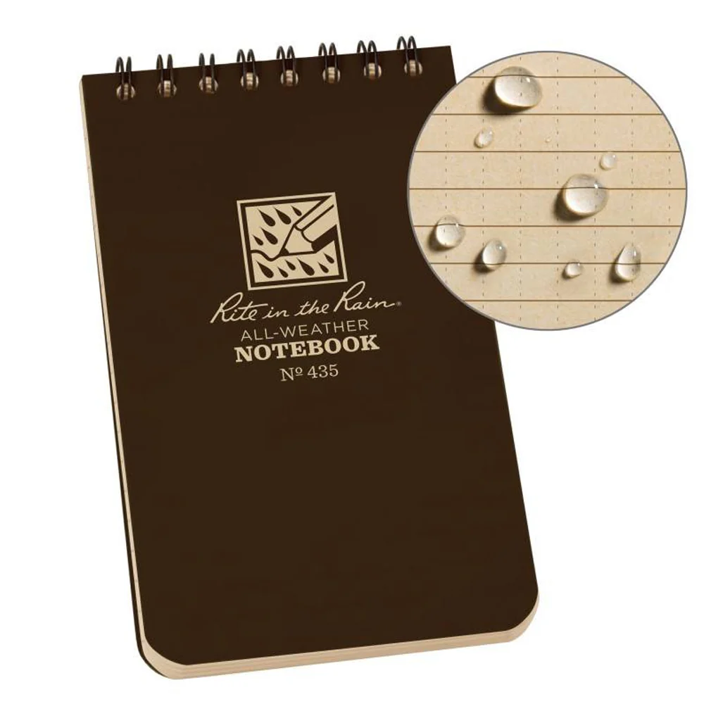 RITR 4 x 6 Top Spiral Notebook Black - Image 2