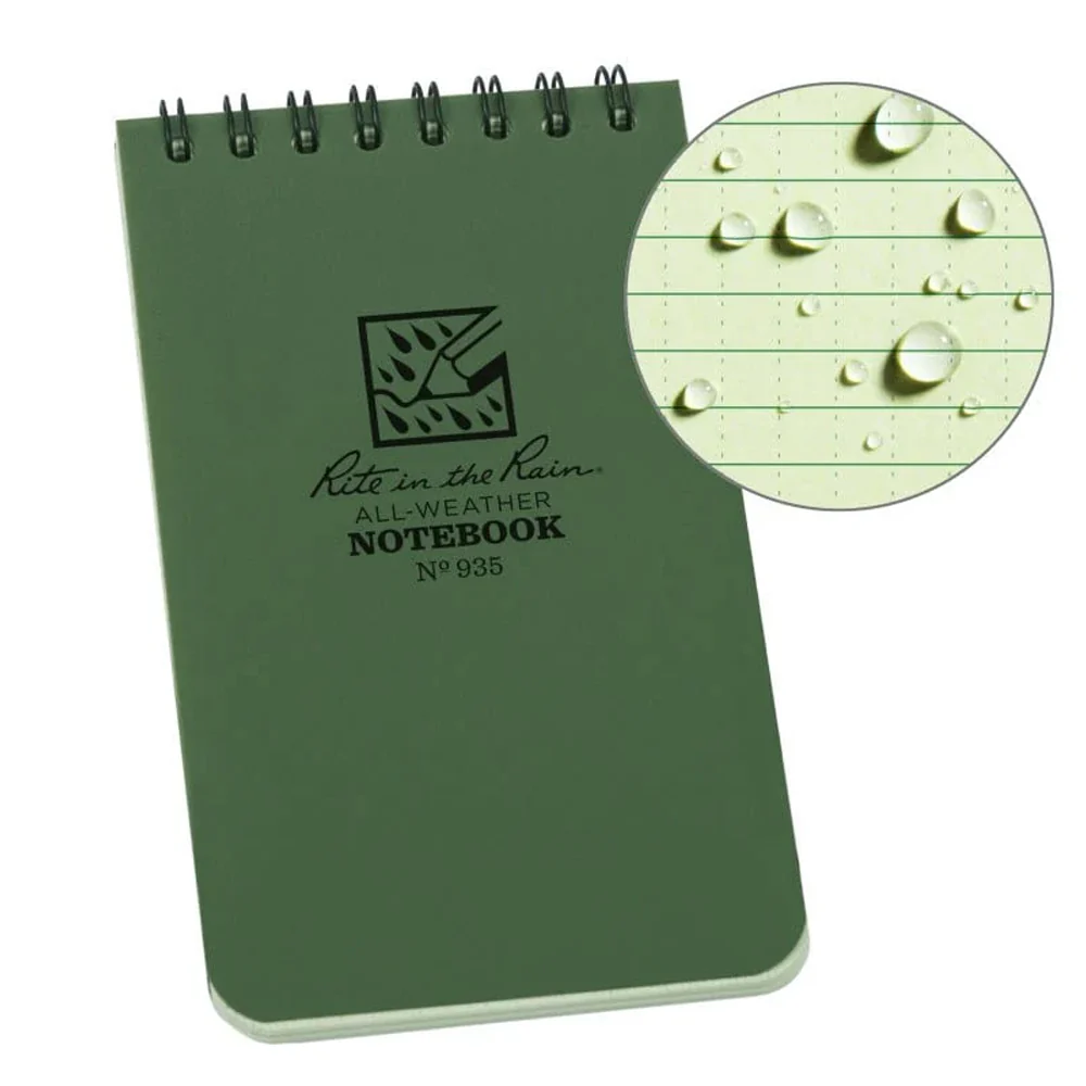 RITR 4 x 6 Top Spiral Notebook Black - Image 3