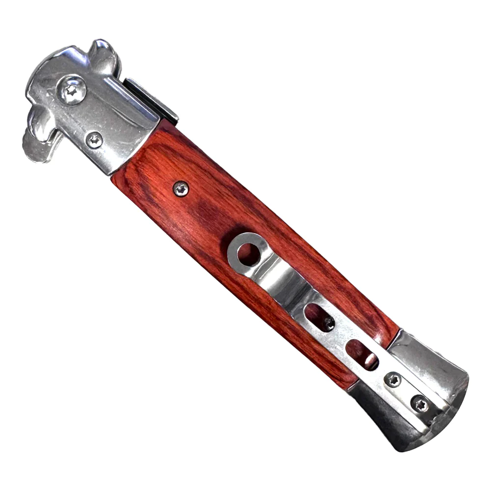 Stiletto Style Folding Knife brown - Image 4