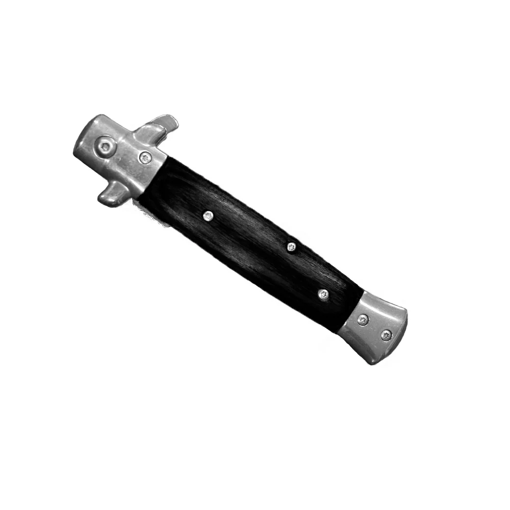 Stiletto Style Folding Knife Black - Image 2